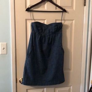 American Eagle Outfitters strapless denim dress